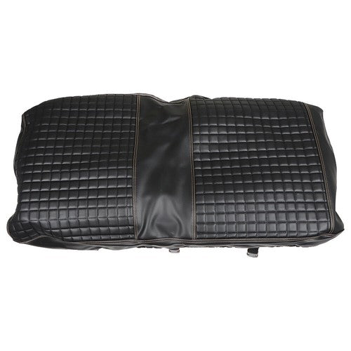 DURAFORCE Black Front And Rear Seat Covers 4Pcs For EZGO Medalist TXT Golf Carts 1994-2013
