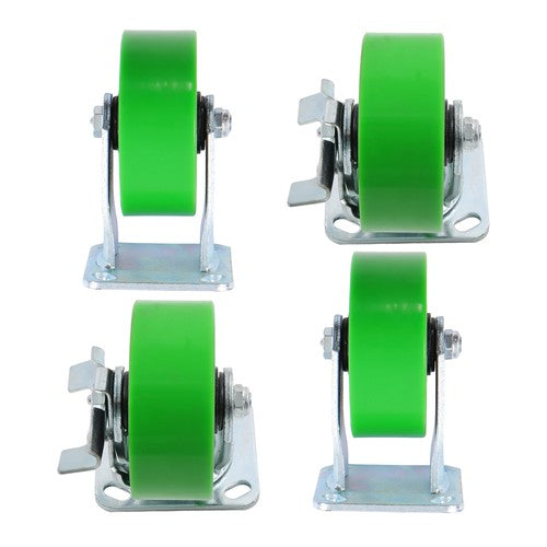 DURAFORCE 4 sets of 5' heavy-duty casters 2 side brakes and 2 straight wheels 4000lbs