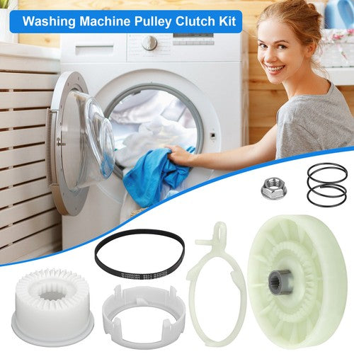 DURAFORCE For Whirlpool W10006356 AP4514410 PS2579377 W10721967 Washer Pulley Clutch Kit