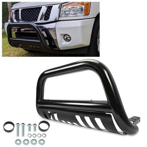 DURAFORCE Bull Bar Black Push Bumper Grille Guard for 2004-2015 Nissan Titan Armada