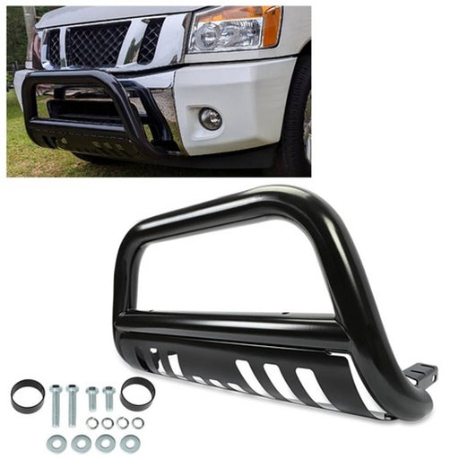 DURAFORCE Bull Bar Black Push Bumper Grille Guard for 2004-2015 Nissan Titan Armada