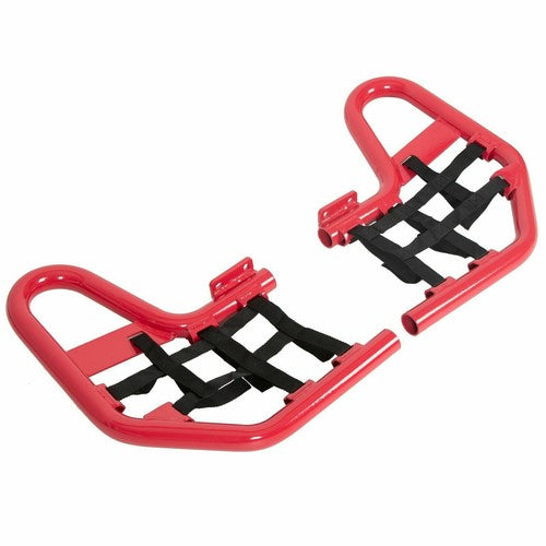 DURAFORCE Aluminum Nerf Bars Red Bar Black Nets For 2020-24 Honda TRX 250EX 250X Pair set