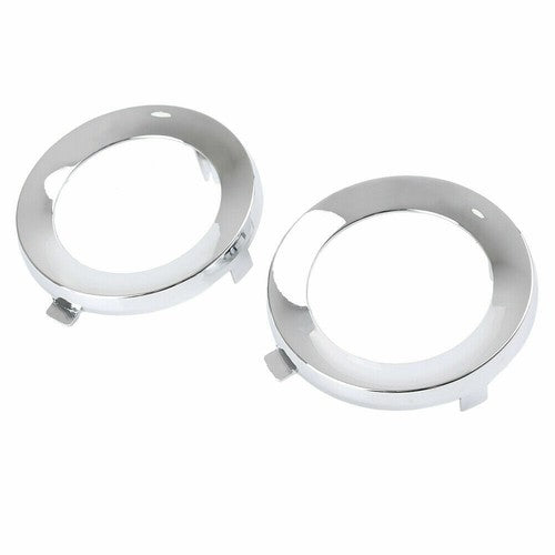DURAFORCE For 2009-2013 Subaru Forester Pair Front Chrome Fog Light Trim Fog Lamp Cover