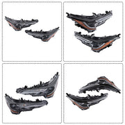 DURAFORCE Black For Toyota Corolla 2023-2024 Pair LED Clear Headlights&Front Lower Grill
