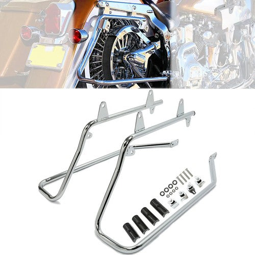 DURAFORCE Saddle bag Saddlebag Conversion Brackets Mounts for Harley Softail 84-17 Chrome