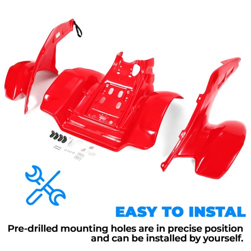 Red Front Rear Fender Set for Honda TRX 250R TRX250R 1986 1989 Plastics Kit