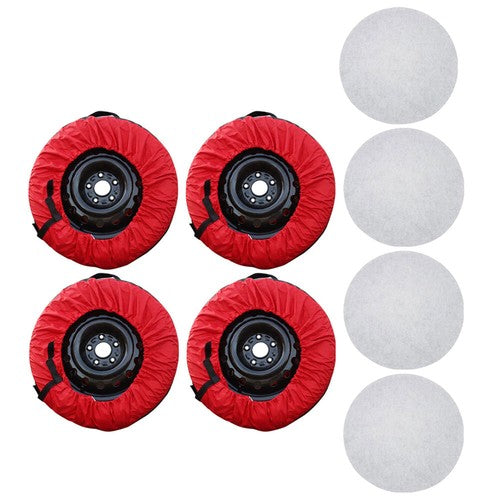 DURAFORCE For Red 420D And Black 600D Tyre Bags W/ Handheld Dust Cover New 4Pcs Tyre Cases