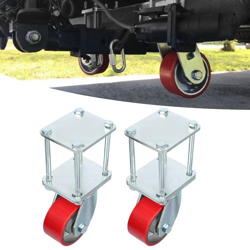 DURAFORCE Hitch Mount Skid Wheel For RV Trailer 5th Wheel 2.5 Inch 3 Inch Receivers Zinc Plated