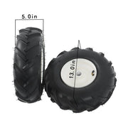 DURAFORCE 13x5.00-6" Rubber Tiller Tire & Wheel 1" Axle Size For Garden Tractor Tire 2Pack