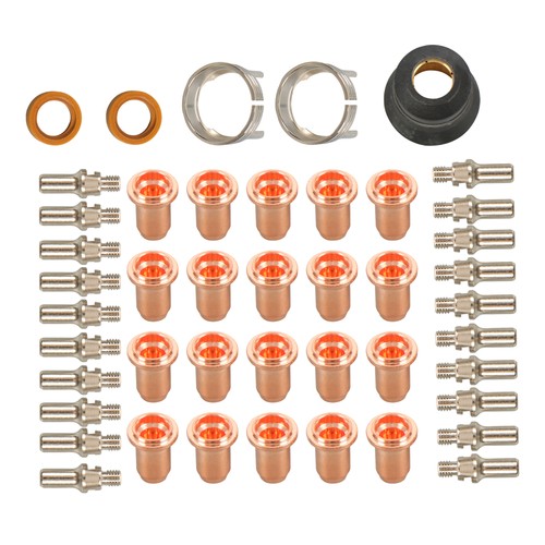 DURAFORCE Plasma Cutting Torch Tips Electrode Shield Cap 45 Pcs IPT-60 PT-60 IPT-40 PT40