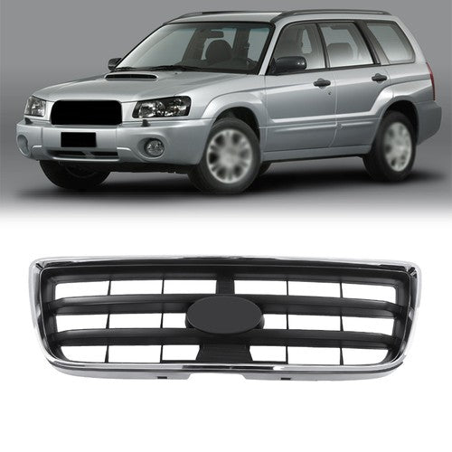 DURAFORCE Compatible For Subaru Forester 2003-2005 Front Bumper Upper Grille w/Gray Insert