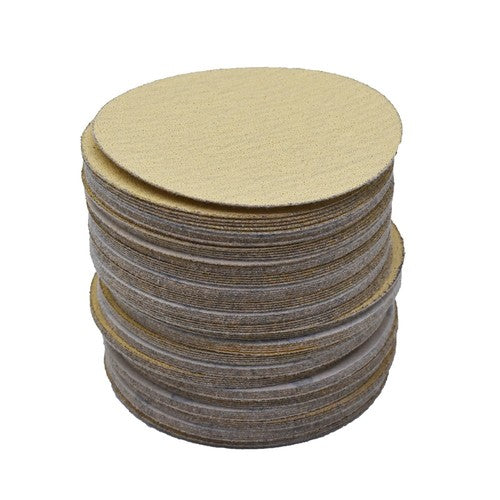 DURAFORCE NO-Hole Sand Paper 5 Inch Hook Loop Pads Sanding Disc Flocking 80 Grit 100 Pack