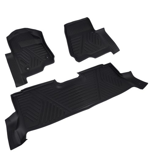 DURAFORCE New Floor Mats Liners for Ford F250 F350 F450 F550 Super Duty Crew Cab 2017-2025