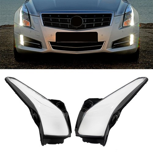 DURAFORCE Front Headlight Lamp Lens Cover Side For Cadillac ATS 2013-18 Left+Right