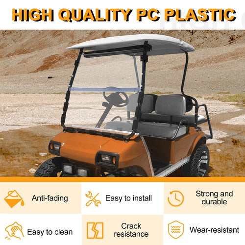 Golf Cart Front Folding Clear Windshield Windscreen for Club Car DS 2000 5 Up