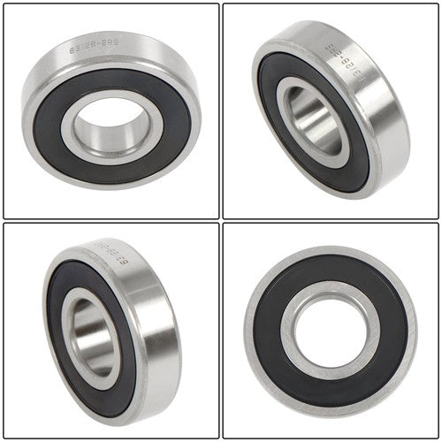 DURAFORCE 4Pcs 63/28-2RS Bearings 28×68×18mm Double Rubber Seals Deep Groove Ball Bearing