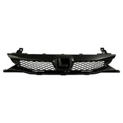DURAFORCE Front Bumper Gloss Black Grille Mesh Grill for 2009 2010 2011 for Honda Civic