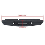 DURAFORCE Step Rear Bumper Without Sensor Hole Black Steel Fit For Chevrolet S10 1998-2004