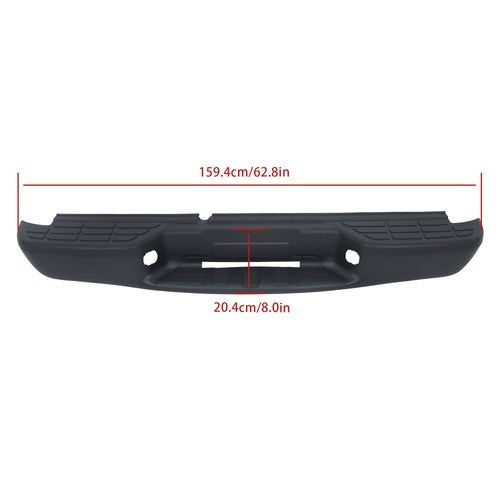 DURAFORCE Step Rear Bumper Without Sensor Hole Black Steel Fit For Chevrolet S10 1998-2004