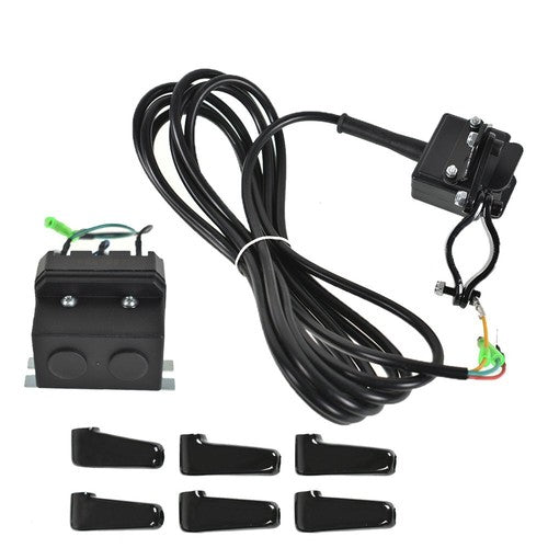 DURAFORCE 12V Solenoid Relay Contactor and Winch Rocker Thumb Switch Combo Set for ATV
