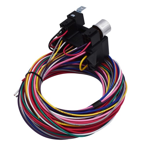 DURAFORCE 14 Fuse 12V For Street Hot Rat Muscle Car Universal 12 Circuit Wire Harness