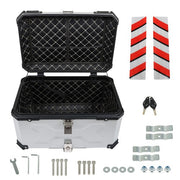 DURAFORCE 65L Top Case Tail Box Waterproof Luggage Scooter Trunk Storage Silver Motorcycle