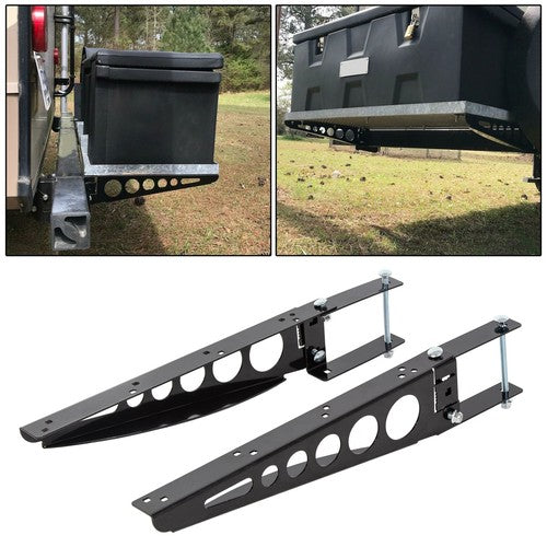 DURAFORCE Pair RV 4 Inch Square Rear Bumper Mounting Cargo Carrier Arms Bracket