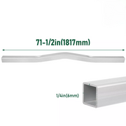 DURAFORCE Aluminum Boat Trailer Crossmember Square Tube V-Bend Crossbar 3” x 3” x 71.5”