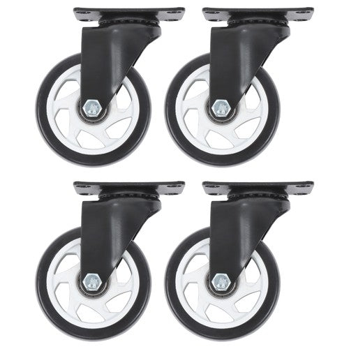 DURAFORCE Heavy Duty 4-Inch Swivel Casters - Smooth Mobility, 1200lbs Max Load - 4 Pack