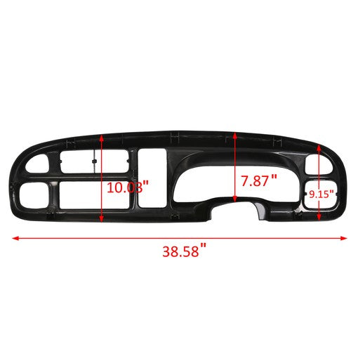 Black Dash Bezel Dashboard Cover for 1998-2001 Ram 1500 1998-2002 Ram 2500 3500