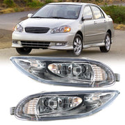 DURAFORCE For Toyota Corolla 2005-2008 Bumper Lamp Clear Fog Light Pair+Switch Wiring Kit