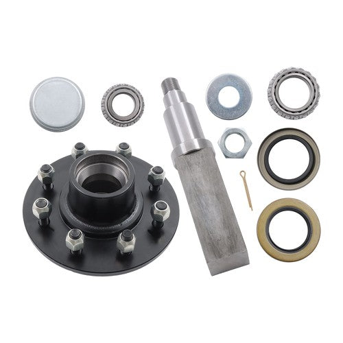 DURAFORCE Southwest Wheel Square 42 Spindle and 8-6.5" Bolt Circle 9/16" Trailer Hub Kit