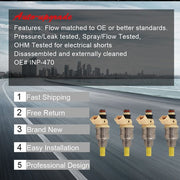 DURAFORCE 4x Fuel Injector INP-470 15710-58B00 for Suzuki Sidekick X-90 Tracker 1.6L 92-98