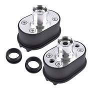 DURAFORCE Oval Finned Black Aluminum Push-in Breather & PCV Kit 1-1/4" Valve Cover Holes