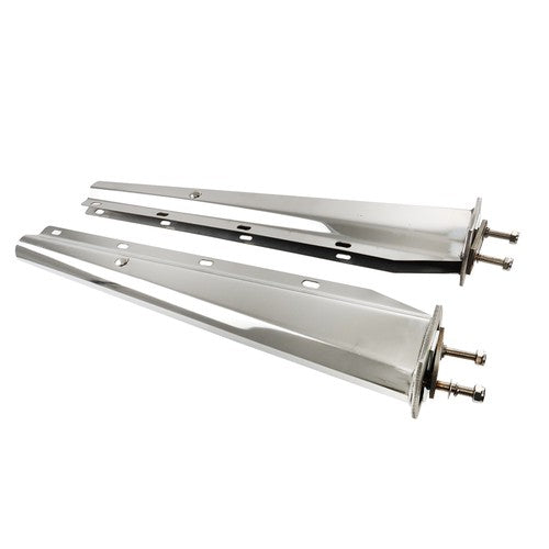 DURAFORCE Pair 30" Stainless 2-1/2" Bolt Spring Loaded Mud Flap Hangers Straight Tapered
