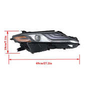DURAFORCE Black Housing For 21 22 Toyota Camry XSE XLE Full LED Headlight Assy Right Side