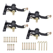 DURAFORCE Ladder Rack Ratchet Tie Downs*4 Steel Black 500lbs 1.5in*7.5ft 1.4in Square Tube