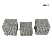 DURAFORCE 12"x12" Gray PVC Non-Slip Interlocking Drainage Floor Mat For Bathroom 55 Pack