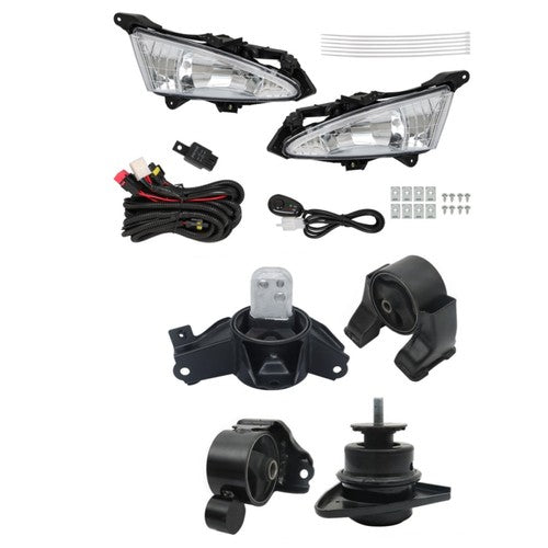 DURAFORCE For 2007 2008 2009 2010 Hyundai Elantra Pair Fog Light Engine Motor Mount 4pcs