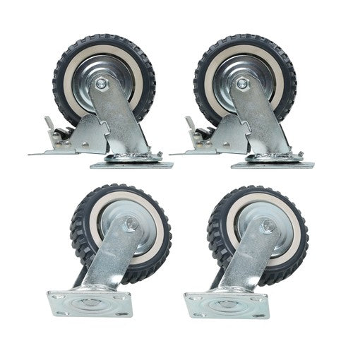 DURAFORCE Four 6 Grey PU Inclined Wheel Polyurethane Universal Wheels
