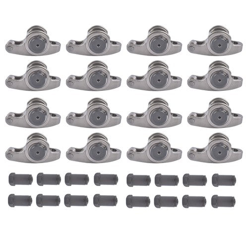 DURAFORCE 16Pcs 17-4PH Stainless Steel Rocker Arms for Pontiac 287-455 V8 4.3L 1.65 Ratio