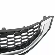 DURAFORCE Front Bumper Upper Grille Grill w/ Chrome Trim for 2013-2015 for Honda Civic