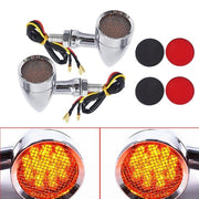 DURAFORCE For Sportster XL 1200 883 Iron Motorcycle LED Turn Signal Lights Chrome