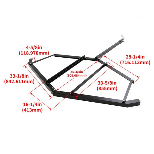 Driveway Drag Tow Behind Drag Harrow 72 Inch Width Steel Gravel Grader For ATV UTV