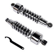 DURAFORCE Pair 11.75" Chrome Rear Shocks For Harley Sportster XL 883 1200 FXR Street Glide