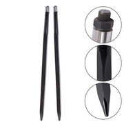 DURAFORCE For Tractor 2PCS 49" Square Hay Spike Bale Spear Wide Tine Spike Skid Conus