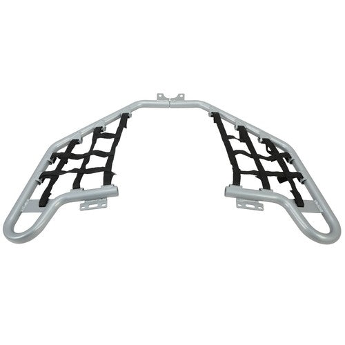 Silver Pair Of Nerf Bars With Black Nets Set for Honda TRX 700XX 2008 2009