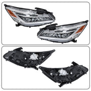 DURAFORCE Headlights Fit For Honda Accord Sedan 2016-2017 Projector LH & RH Pair Set LED