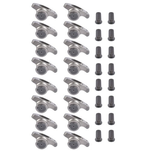 DURAFORCE 16Pcs 17-4PH Stainless Steel Rocker Arms for Pontiac 287-455 V8 4.3L 1.65 Ratio
