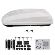 DURAFORCE New 14 ft³ ABS Car Roof Top Box Cargo Luggage Carrier 2 Locks Toolless Install